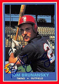 Sports Memorabilia Autograph Warehouse 245084 Tom Brunansky Autographed Baseball Card - Minnesota Twins 1987 Fleer Hottest Stars - No. 7