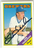 Sports Memorabilia Autograph Warehouse 247965 Tom Trebelhorn Autographed Baseball Card - Milwaukee Brewers 1988 Topps - No. 224 Tiffany