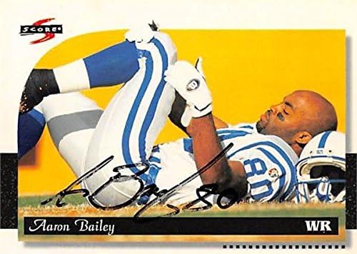 Autograph Warehouse 248993 Aaron Bailey Autographed Football Card - Indianapolis Colts 1996 Score - No. 92