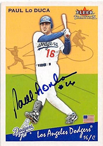 Sports Memorabilia Autograph Warehouse 248367 Paul Lo Duca Autographed Baseball Card - Los Angeles Dodgers FT 2002 Fleer Tradition - No. 99