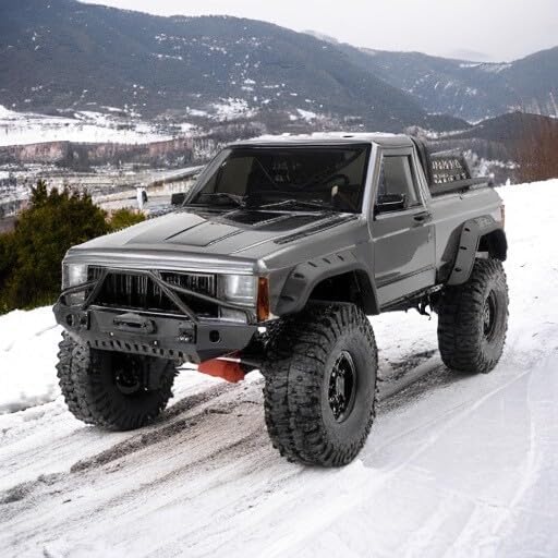 RC Car Hard Body Shell Kit313mm Wheelbase Cherokee Body Car Shell for 1/10 RC Crawler Axial SCX10 &amp SCX10 II 90046 90047 TRX4 Kit (Nardo GrayPickup)