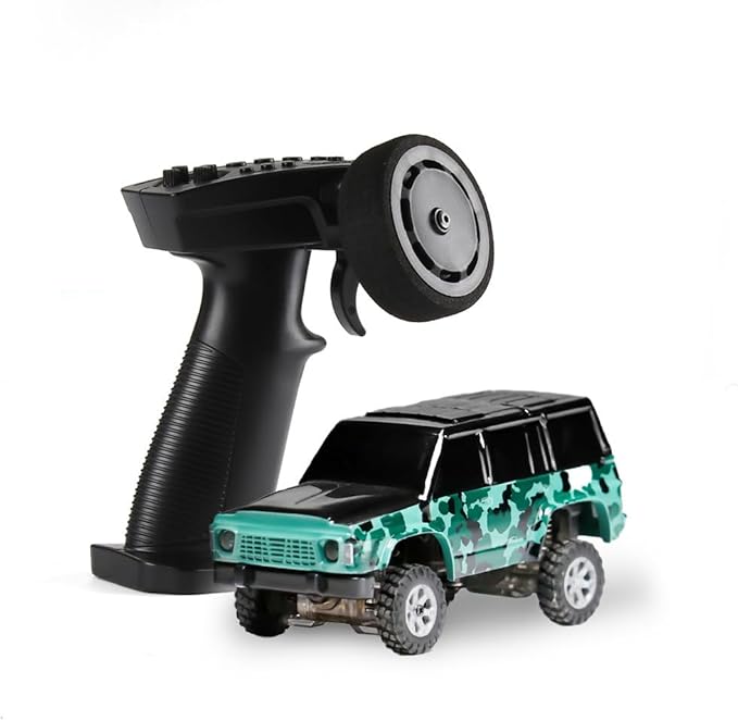 OY41-Y60 RC Rock Crawler 1/64 Scale 2.4G Full Proportional RC Electric Mini Crawler Model 15KM/H High Speed with Independent Suspension Gift for Adults - Bright Camouflage