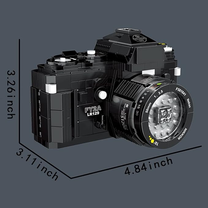 NC Uvini Building Blocks Camera DIY STEM Toys Building Construction Brick Set Best Gift for Adult Teens Collectible Model Digital Camera to Build 627pcs