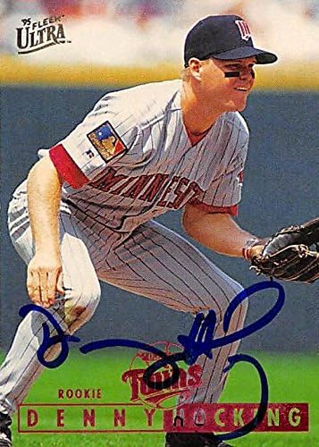 Sports Memorabilia Autograph Warehouse 245624 Denny Hocking Autographed Baseball Card - Minnesota Twins 1995 Fleer Ultra Rookie - No. 302
