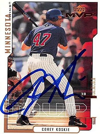 Sports Memorabilia Autograph Warehouse 245678 Corey Koskie Autographed Baseball Card - Minnesota Twins 2000 Upper Deck MVP - No. 194