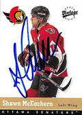 Autograph Warehouse 224167 Shawn McEachern Autographed Hockey Card - Ottawa Senators 2000 Upper Deck Vintage - No. 254