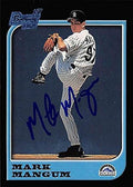 Sports Memorabilia Autograph Warehouse 291543 1997 Bowmans 1St Mark Mangum Autographed No.435 Rookie Baseball Card - Colorado Rockies FT
