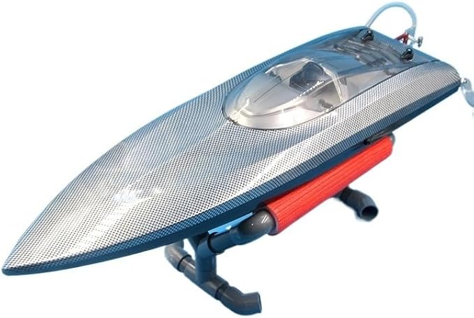 PVC Mini Boat Stand for RC Boats - Shockproof &amp Non-Slip Display Holder (25cm/36cm Red/Blue) Compatible with O-Boats &amp Shrimp Boats(Red-25 * 17 * 14cm)