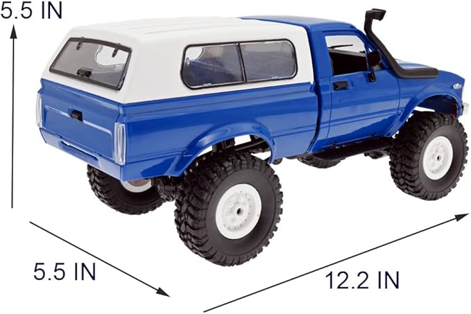 YIKESHU RC Rock Crawler 2.4Ghz with Led Headlight RC Truck 4x4 Offroad 1:16 Scale Remote Control Truck All Terrain RC Crawler Brushed RTR for Adults