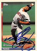 Sports Memorabilia Autograph Warehouse 245184 Willie Banks Autographed Baseball Card - Minnesota Twins 1994 Topps - No. 14