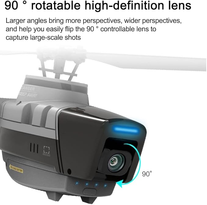 Remote Control Helicopter with 1080P Camera Black Hornet Scout RC 4CH Aerial Vehicle Reconnaissance Military Aircraft Model for 16+ with 2-Battery