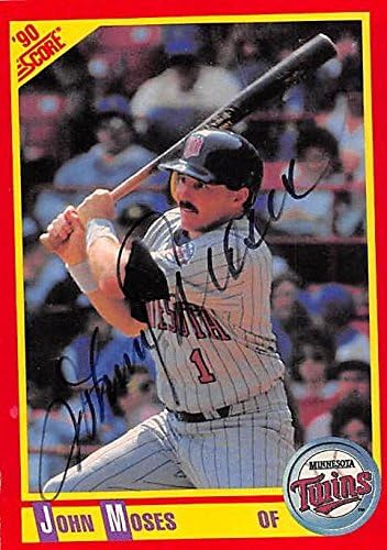 Autograph Warehouse 246213 John Moses Autographed Baseball Card - Minnesota Twins 1990 Score - No. 391