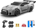RC Drift Car 1:24 Scale Remote Control Vehicle with LED Lights 2.4GHz 20KM/H 4WD High Speed RC Cars Drifting Tires＆Two Batteries. (GTR-Gray)