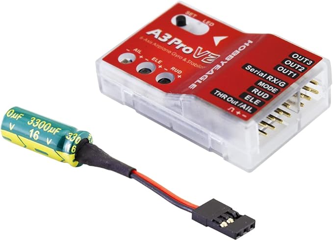 SoloGood HOBBYEAGLE A3 Pro V2 6-Axis RC Plane Flight stabilizer Controller Gyroscope Balancing Apparatus Airplane Gyro Stabilizer for Fixed Wing RC Plane