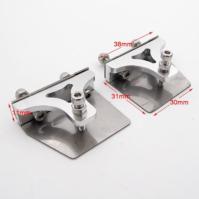 RC Boat 4mm Drive Flexible Shaft Strut + 95mm Rudder + 35mm Propeller + Turn Fins Turn Tabs Kits for RC Boat Speed Mono V Oval