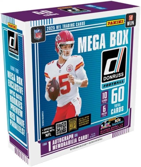 2025 Panini Donruss Football Mega Box (60 Cards/Per Box)