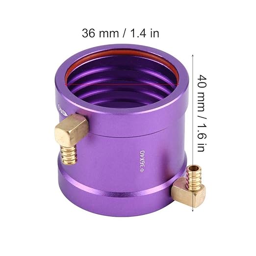 Bewinner 36mm Metal Water Cooling JacketPerfect Water Cooling Jacket for RC MotorsSuitable for 3650/3660 Motorwith Good Heat Dissipation Performanc