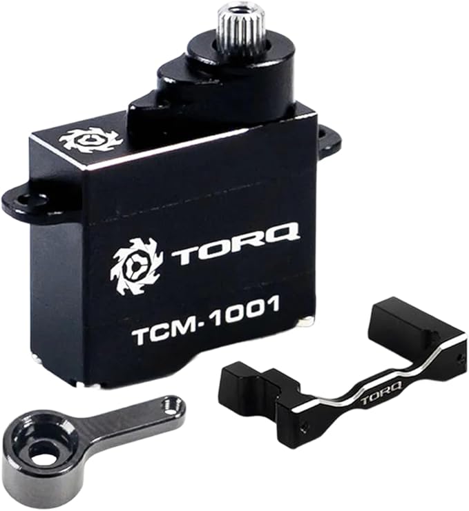 Helidirect TORQ Servo Coreless Micro Servo for Losi Micro B Upgrades Mini Z 1/27 1/28 RC Cars Brushed Mini RC Buggy 1/24 Scale Accessories High Torque Precision Scale (TCM-1001 with Car Horn &amp Mou