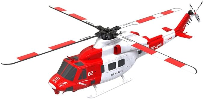Helidirect Goosky E2 UH-1Y GPS 15+ Minutes Flight - Electric Brushless RC Helicopter 1:35 Scale with Carrying Case for Beginners &amp Adult (Air Rescue RTF with Carrying Case)
