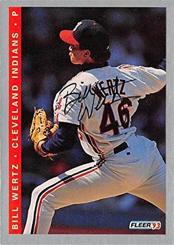 Sports Memorabilia Autograph Warehouse 302193 1993 Fleer Bill Wertz Autographed No.F206 Baseball Card - Cleveland Indians