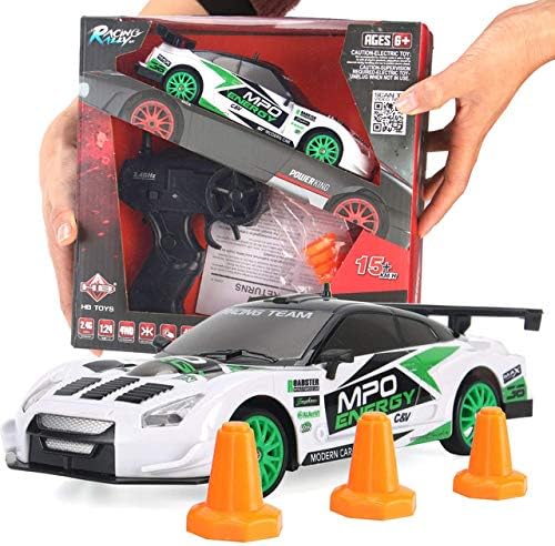 Liberty Imports RC Drift Car 1/24 2.4GHz 4WD Remote Control Sport Racing On-Road Vehicle with LED Light Batteries and Drift Tires (Style 2)