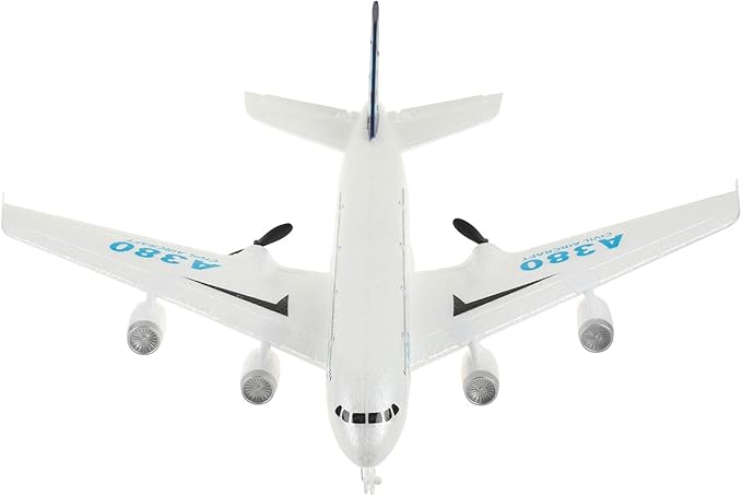 RC Plane Remote Control Airplane 2.4Ghz DIY 2 Channels Remote Control Airplane Built in 6-Axis Gyro A380 RC Aircraft for Kids EPP Foam Glider for Beginner