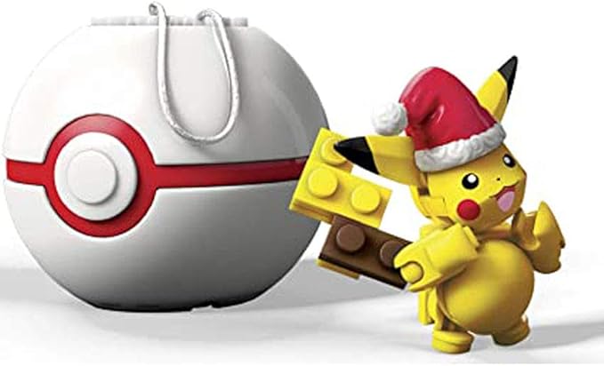 Mega Construx Pokemon Santa Pikachu Building Set