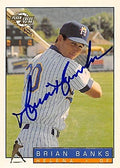 Sports Memorabilia Autograph Warehouse 344045 Brian Banks Autographed Baseball Card - Milwaukee Brewers FT 1994 Fleer Excel No. 77 Rookie
