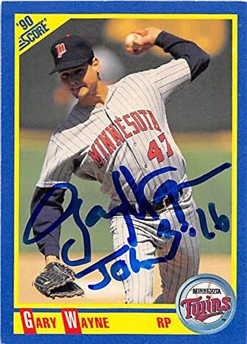 Autograph Warehouse 248381 Gary Wayne Autographed Baseball Card - Minnesota Twins 1990 Score - No. 527