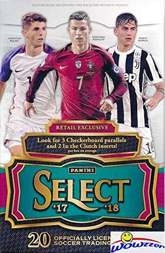 2017/18 Panini Select Soccer EXCLUSIVE Factory Sealed Retail Box with (3) Checkerboard Parallels &amp (2) Clutch Inserts! Look for KYLIAN MBAPPE ROOKIES! Look for Autos of Ronaldo Messi Pele &amp