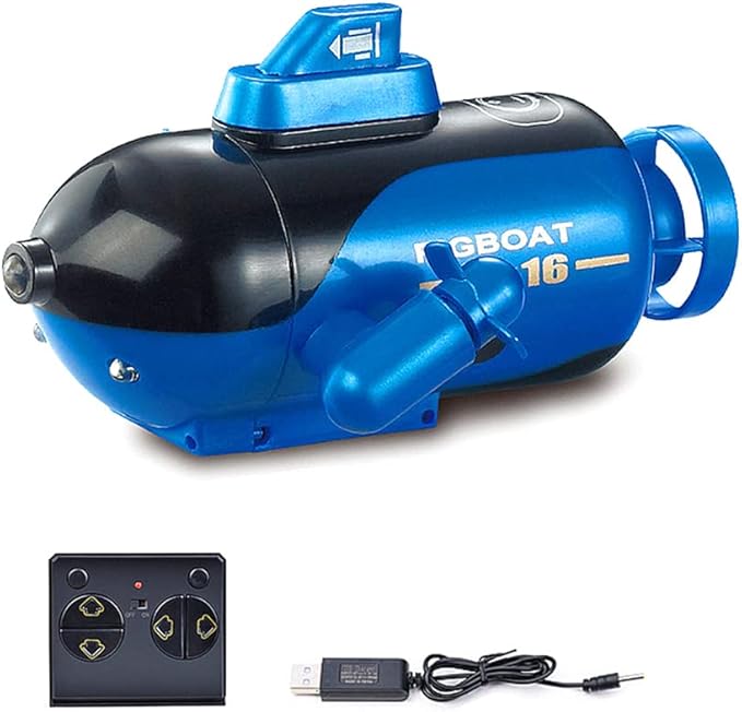 GoolRC Mini Remote Control Submarine RC Submarine Toy 4-Channel Remote Control Toy Forward/Diving Backward/Surfacing Left Turn Right Turn Yellow