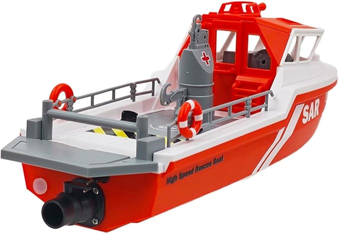 New TX694 RC Boat for Pools Lakes - 1/32 2.4 GHz Rescue Boats Brushless Motor Remote Controlled Boats Model for Adults (RTR Version)