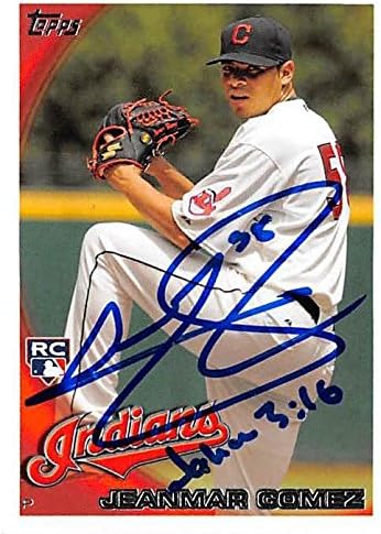 Sports Memorabilia Autograph Warehouse 302292 Jeanmar Gomez Autographed Baseball Card - Cleveland Indians 2010 Topps No. US59 Rookie