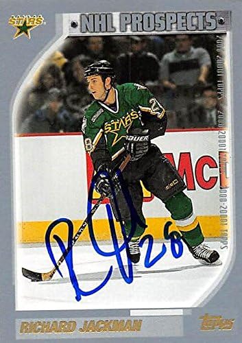Sports Memorabilia Autograph Warehouse 245538 Richard Jackman Autographed Hockey Card - Dallas Stars FT 2000 Topps Prospects - No. 310