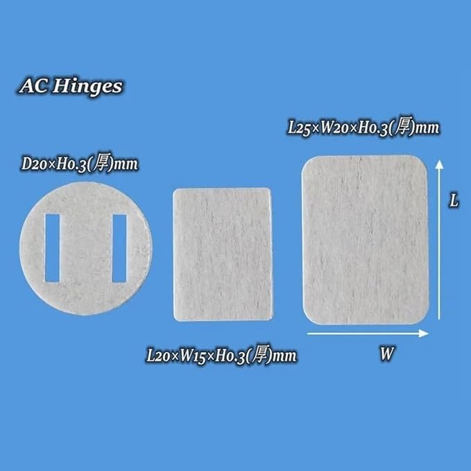 20 Pcs CA Hinges Aileron Connection for RC Aircraft Model Accessories Replacement Color White (Color : 20 pcs D20xW15xH0.3)