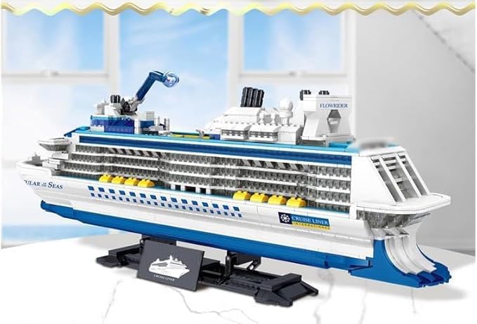 Technology Cruise Ship Building Blocks Set MOC Boat Molecular of The Seas Model Bricks Construction Toy - 2428 Pieces