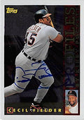 Autograph Warehouse 301991 1996 Topps Cecil Fielder Autographed No.AL04 Baseball Card - Detroit Tigers