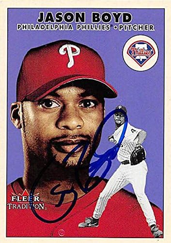Sports Memorabilia Autograph Warehouse 244714 Jason Boyd Autographed Baseball Card - Philadelphia Phillies FT 2000 Fleer Tradition - No. U99
