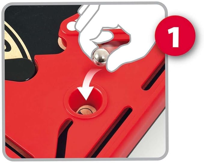 BRIO 34017 Pinball Game - Classic Vintage Arcade Style | Engaging Brain Game for Kids and Adults | Ideal Gift for Ages 6 and Up Red