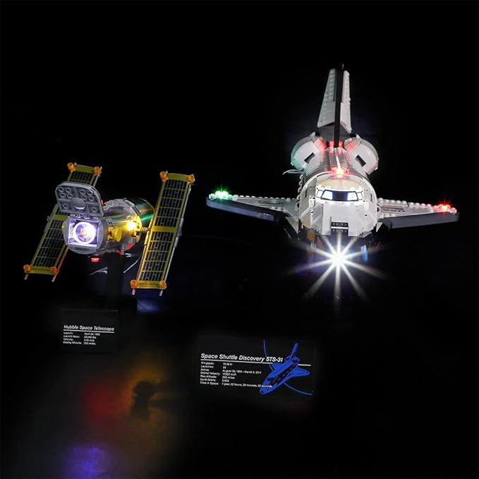 LED Light Kit Compatible with Lego NASA Space Shuttle Discovery - Lighting Set for Creator 10283 Building Model (Model Set Not Included)