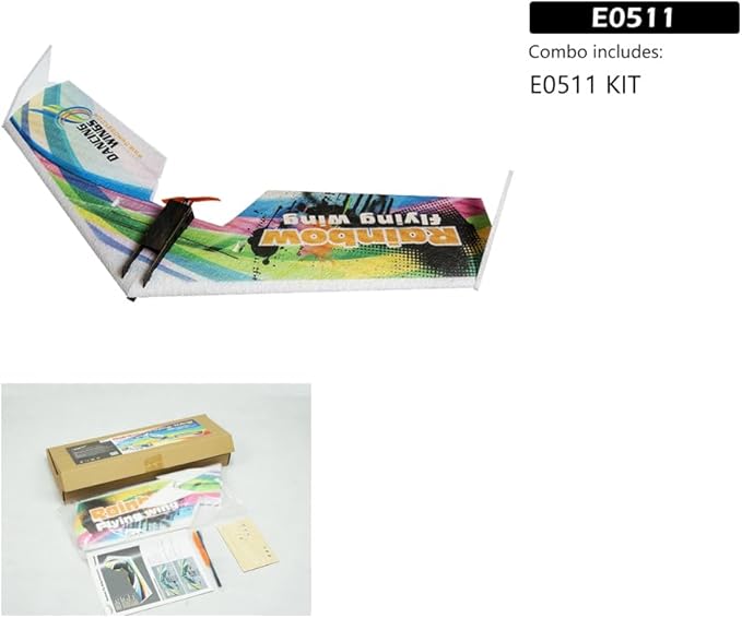 31 Delta Wing EPP Plane Model Rainbow Fly Wing 800mm Wingspan KIT Tail-Pusher Version E0511