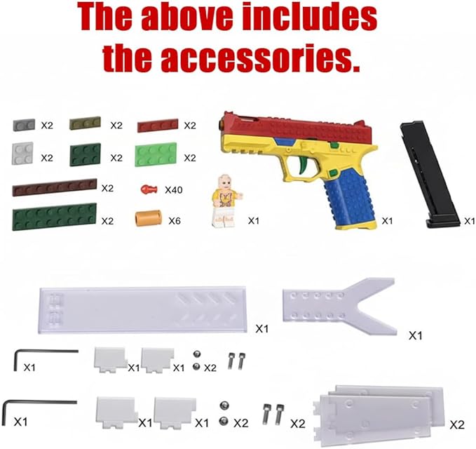 Modular Engineering Construction kit Including Handles and Display Stands Compatible with Standard Bricks Allowing for Repeated Assembly of Creative Gifts. (1pcs)