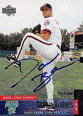 Sports Memorabilia Autograph Warehouse 244951 Donnie Bridges Autographed Baseball Card - Montreal Expos FT 2002 Upper Deck Minor League Rookie - No. 81