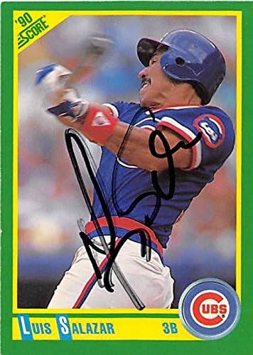 Autograph Warehouse 248536 Luis Salazar Autographed Baseball Card - Chicago Cubs 1990 Score - No. 92