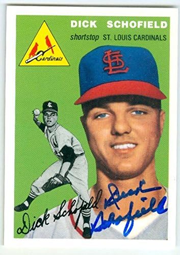 Sports Memorabilia Autograph Warehouse 246174 Dick Schofield Autographed Baseball Card - St Louis Cardinals 1994 1954 Topps Archives - No. 191