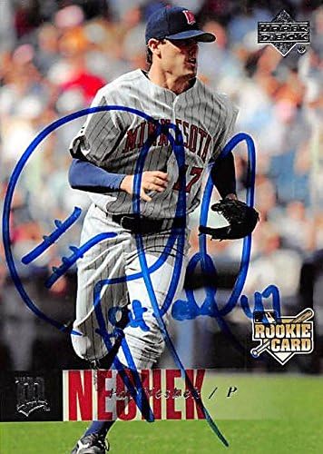 Sports Memorabilia Autograph Warehouse 246388 Pat Neshek Autographed Baseball Card - Minnesota Twins 2006 Upper Deck Rookie - No. 1116