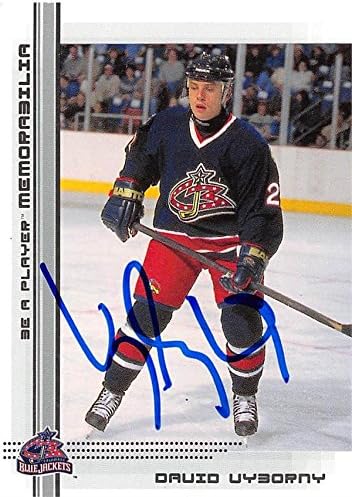 Sports Memorabilia Autograph Warehouse 466105 David Vyborny Autographed Columbus Blue Jackets Hockey Card 2000 BAP No. 410