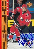 Autograph Warehouse 67533 Mike Watt Autographed Hockey Card Team Canada 1996 Upper Deck No. 536