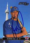 Sports Memorabilia Autograph Warehouse 302156 2003 Donruss Vernon Wells Autographed No.ft94 Baseball Card - Toronto Blue Jays