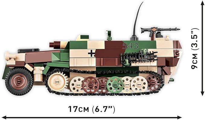 COBI Historical Collection WWII Sd.KFZ. 251/9 STUMMEL Vehicle Building Set 485 Pieces